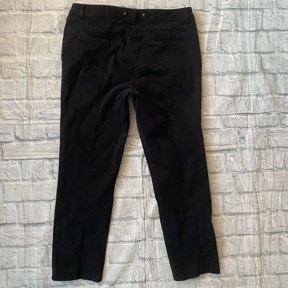 Cache women 8 cotton blend crop ankle pants black - Picture 8 of 11